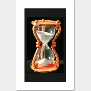 Antique style sand timer hourglass Posters and Art